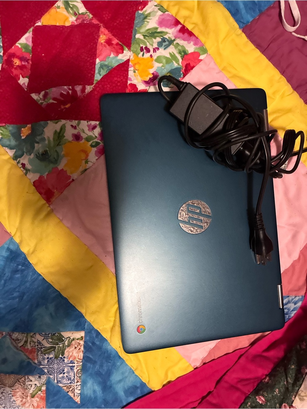 HP Teal Blue Chromebook with Charger Cord